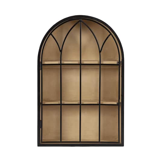 Kate and Laurel Megara Arched Wall Mounted Cabinet